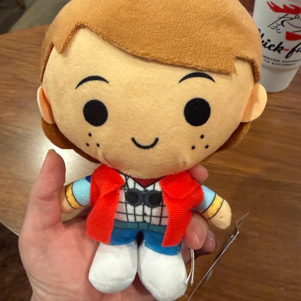 Charming Plush Toy with Red Jacket